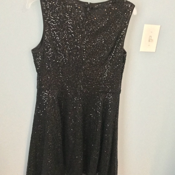 Cynthia Rowley black sequin illusion mini size 12 - Picture 3 of 3